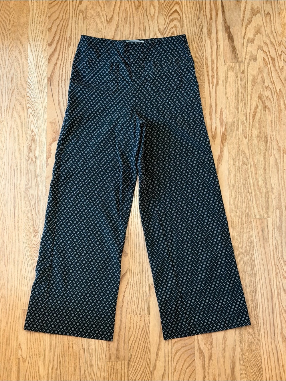 Jules & Leopold Navy Pants with White Geo Print